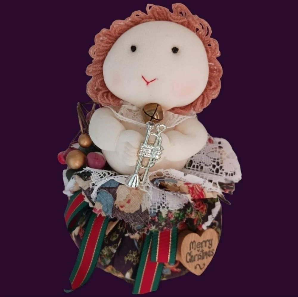 Vtg stuffed little angel